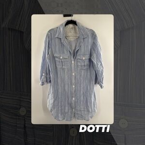 EUC Dotti Stripped Lace Embellished Tunic Coverup